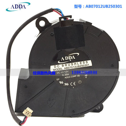 new 1pcs ADDA AB07012UB250301 7025 12V 0.35A Turbo Blower Projector Fan - ADDA