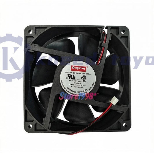 1pcs 170CFM DC Axial Fan 2RTJ7 Cooling Fan 12038 24VDC 0.57A 13.7W 12CM 2Pin