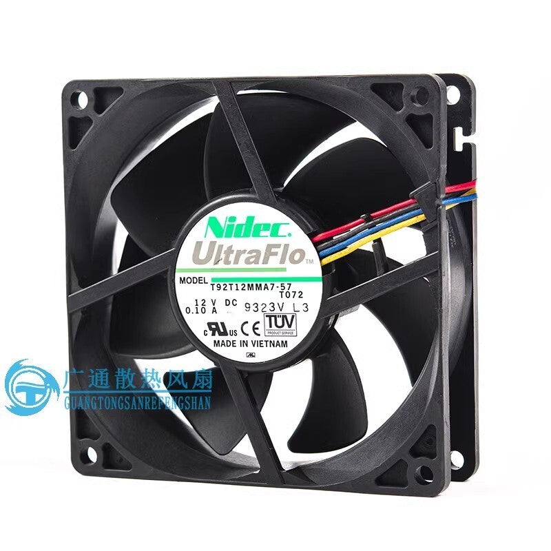 NIDEC T92T12MMA7-57 9025 DC12V 0.10A 9CM 4-Wire PWM Silent Cooling Fan