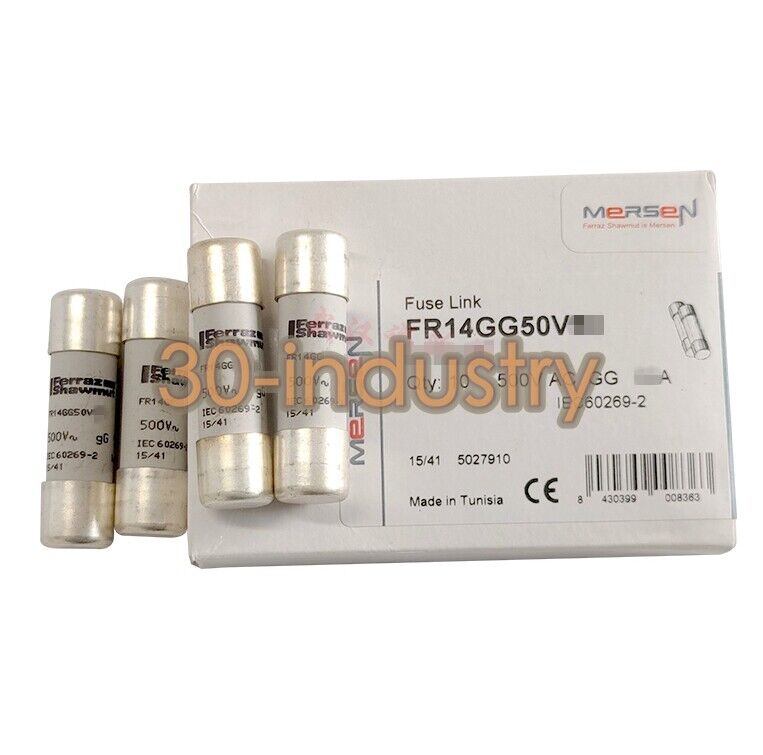 Ferraz Shawmut Fuse FR14GG50V12 500V 12A - Pack of 10 - FERRAZ SHAWMUT