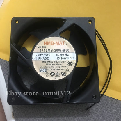 1pcs NMB 4715MS-20W-B50 200V 50/60Hz 15/14W 12038 120mm 2-wire AC fan