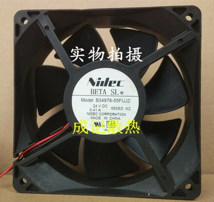 1pcs  NIDEC B34978-55FUJ2 12CM 12038 24V 0.41A Inverter Fan