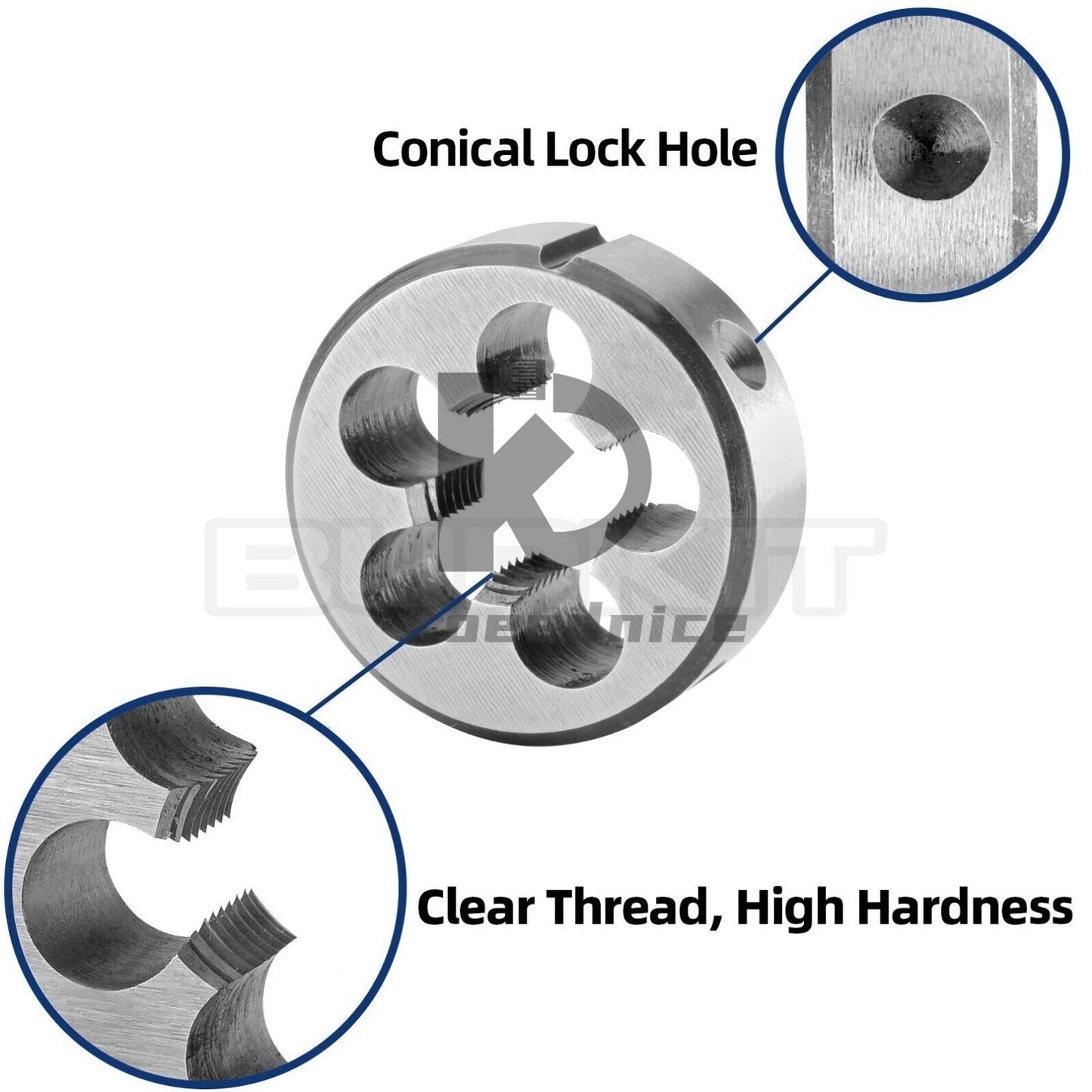 M18 X 1.25 Tap and Die Set Left Hand, M18X1.25 Machine Thread Tap and Round Die