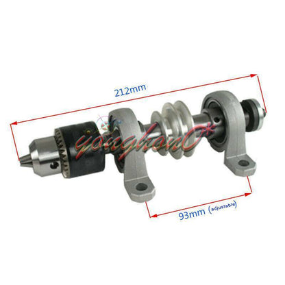 new DIY Spindle Chuck Bearing Seat Pulley Bench Saw Drill Woodworking Rotary Lathe - KOEED