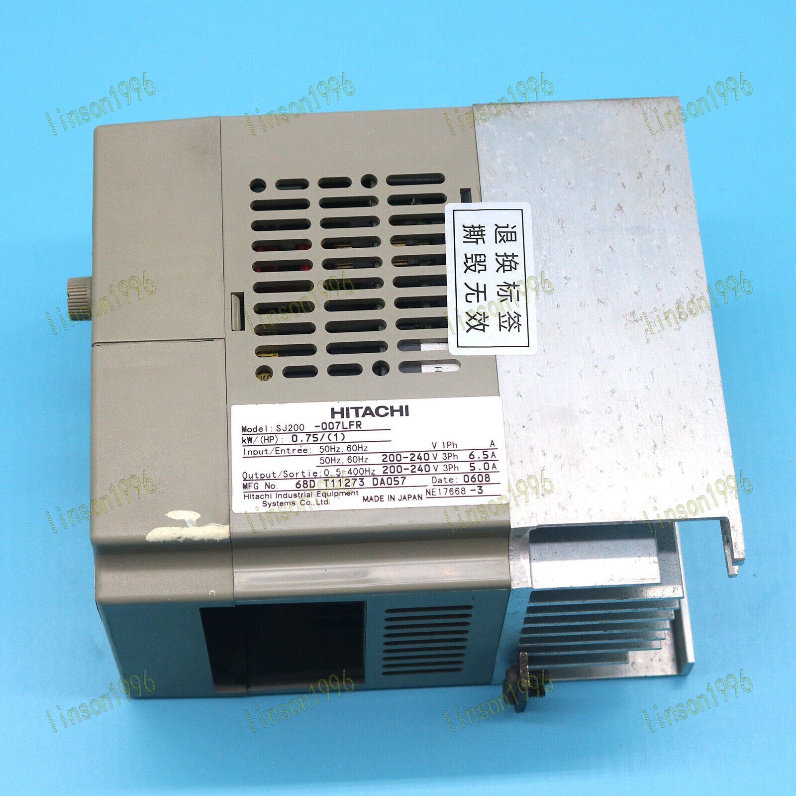 used 1PC  Hitachi Inverter SJ200-007LFR 0.75KW 220V Tested It In OK Hitachi