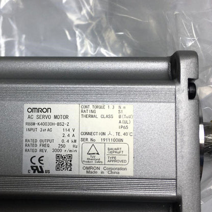 Omron R88M-K40030H-BS2-Z AC Servo Motors (1-Year Warranty) - OMRON