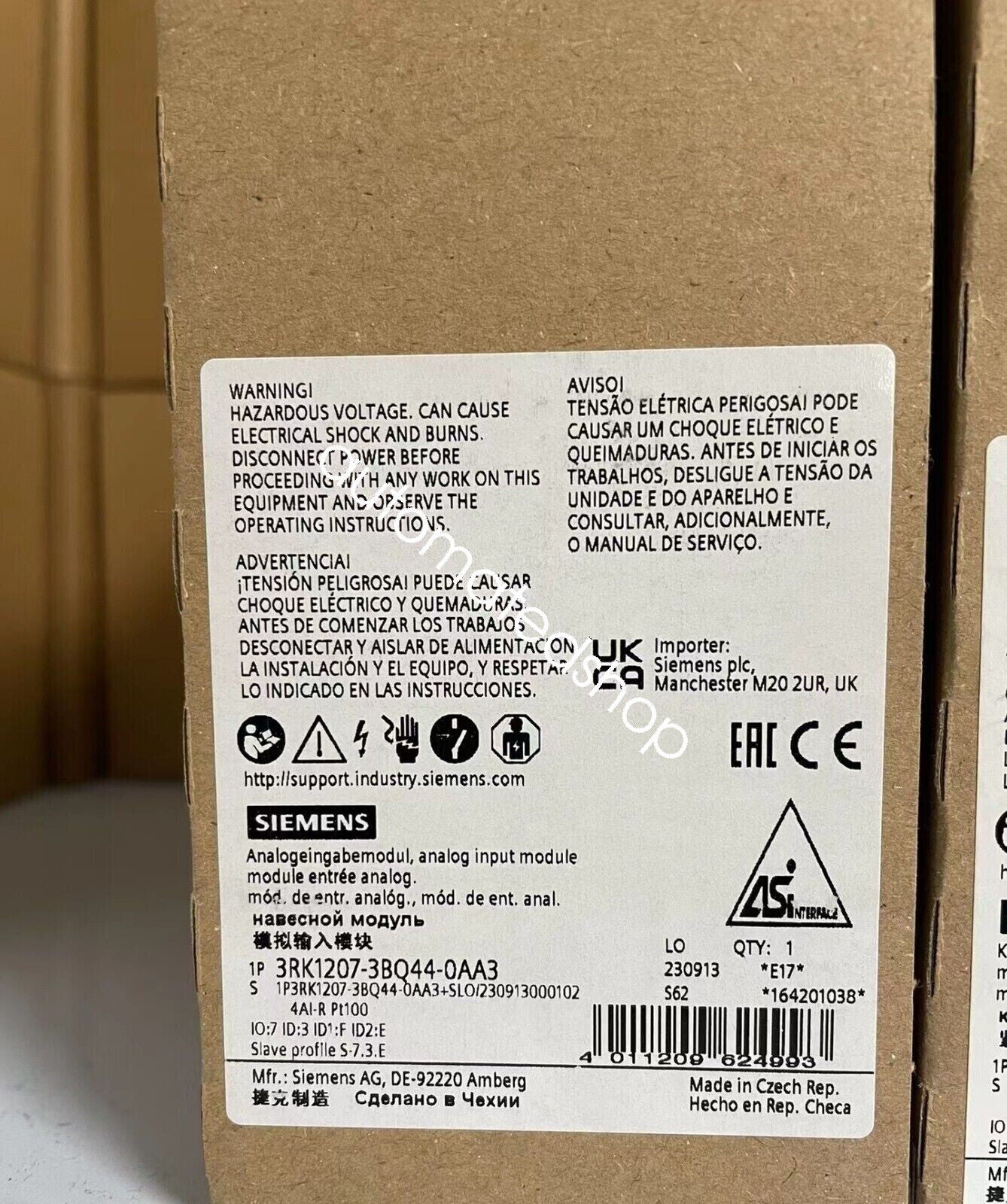 New 1pc 3RK1207-3BQ44-0AA3 Current Type Analog Module - KOEED