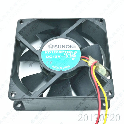 SUNON KD1208PTBX-A 8025 DC12V 3.2W 3-Wire High Airflow Cooling Fan