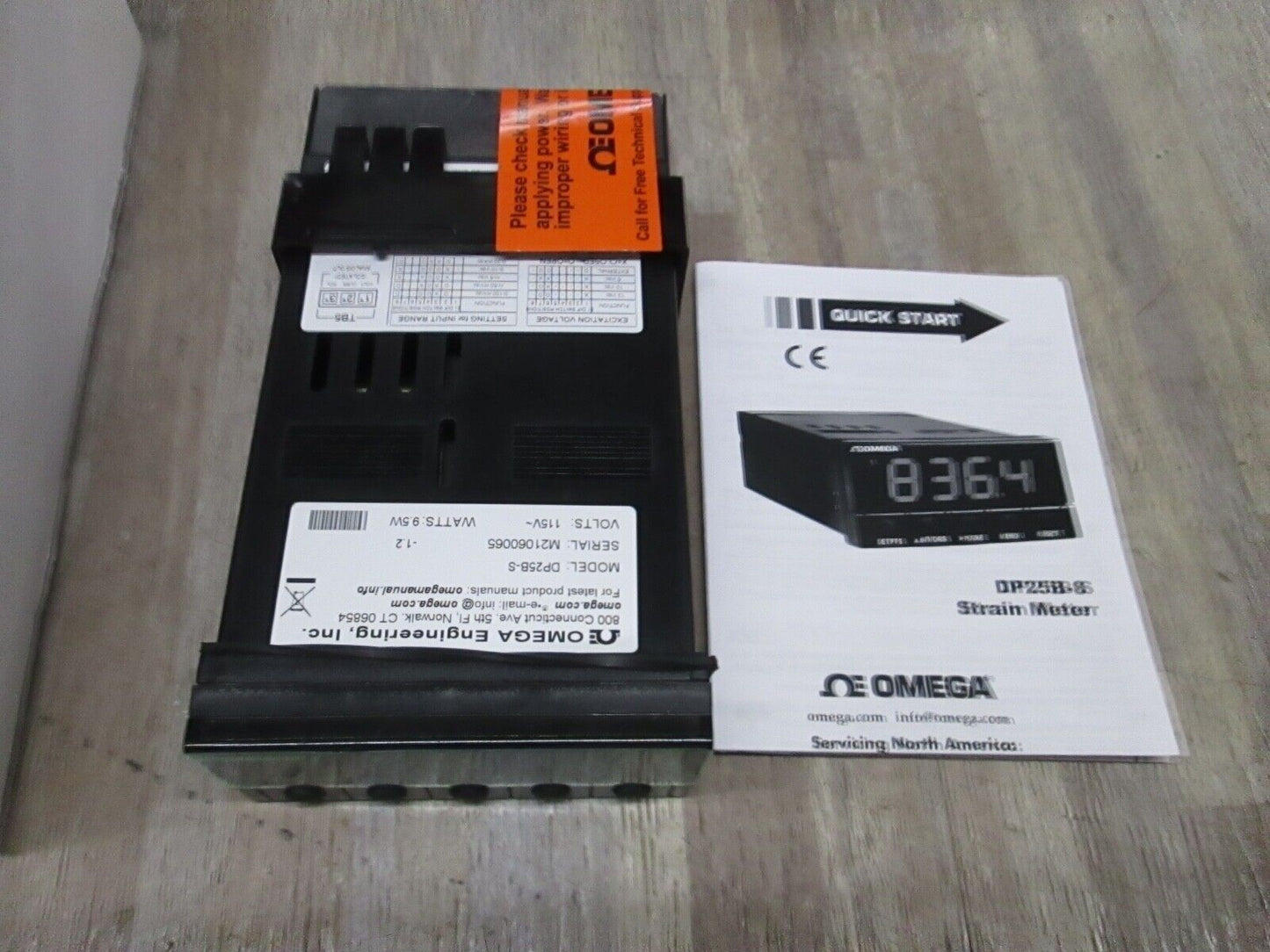 OMEGA Strain Gage Panel Meter 4 DIGIT 115 VAC 9.5W Model Dp25b-s - OMEGA