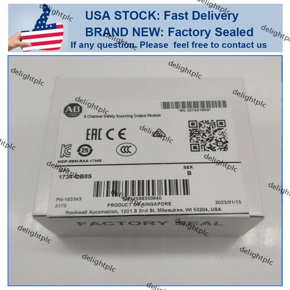 AB 1734-OB8S Module 8 Channel Safety Sourcing Output, New Sealed - KOEED