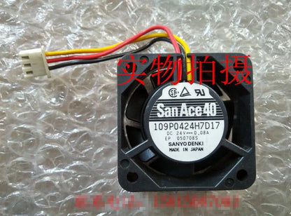 1PCS SANYO 109P0424H7D17 4CM 4015 24V 0.08A 3-wire inverter fan