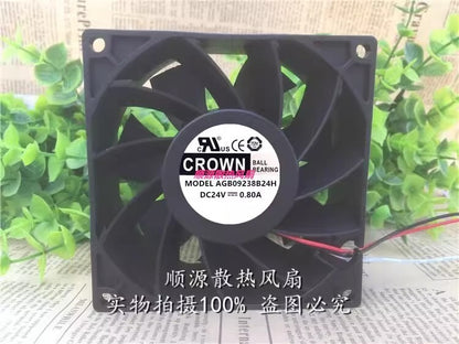 CROWN AGB09238B24H 9238 DC24V 0.80A 2-Wire Inverter Cooling Fan