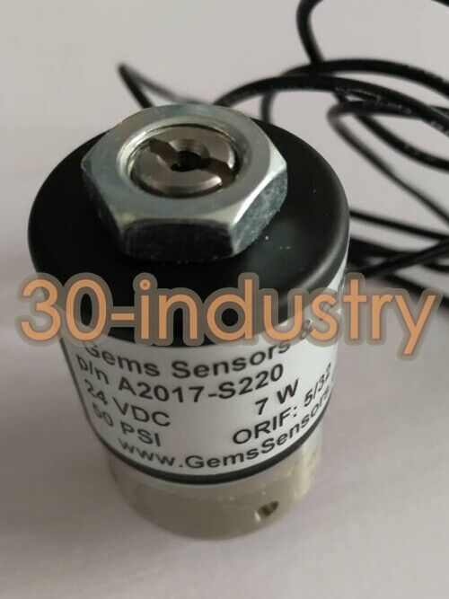 24VDC Gems A2017-S220 Solenoid Valve - 50PSI - GEMS