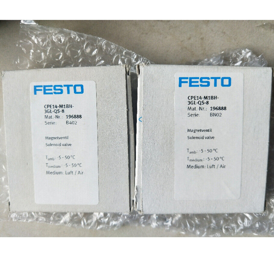FESTO solenoid valve CPE14-M1BH-3GL-QS-8 reliable flow control solution with 1 year warranty - FESTO