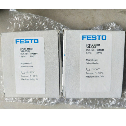 FESTO solenoid valve CPE14-M1BH-3GL-QS-8 reliable flow control solution with 1 year warranty - FESTO