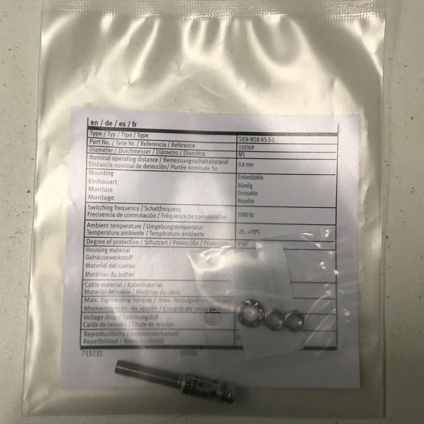 FESTO Proximity Switch SIEN-M5B-NS-S-L - FESTO