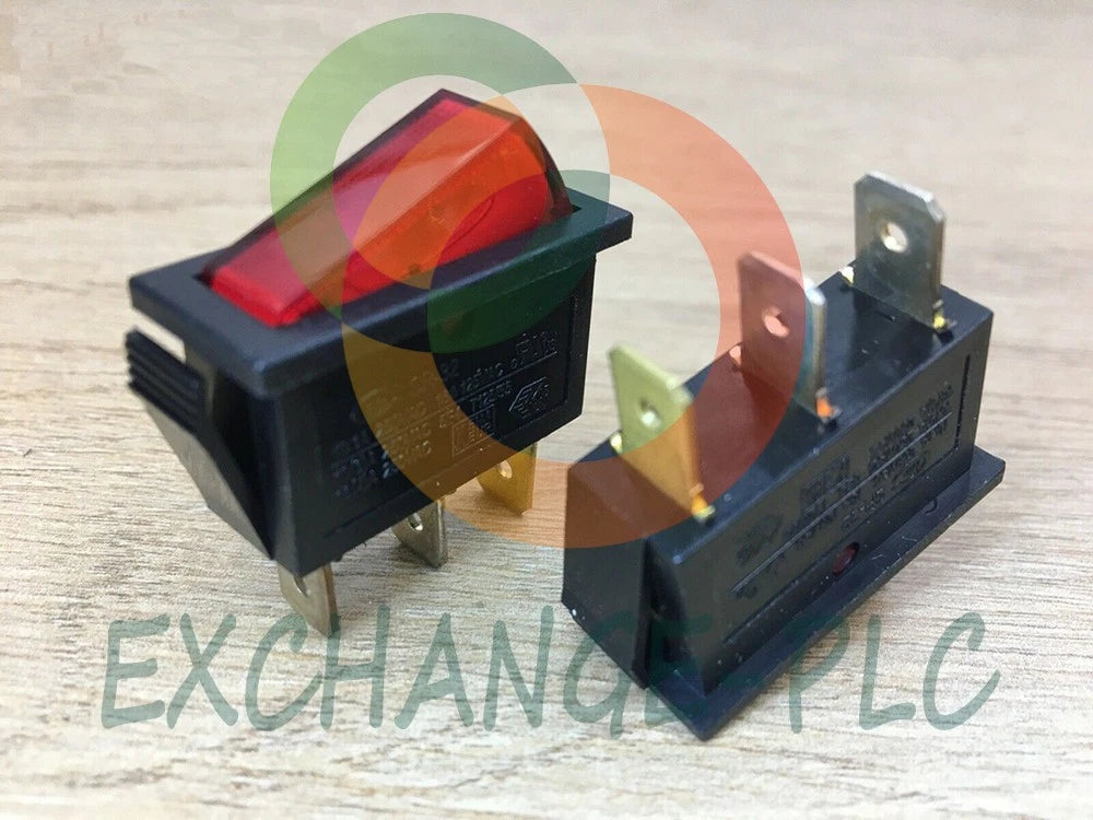 1X 3 Pin 16A 250VAC Red Lamp T125 IP55 Merchant CMm SR-32 Power Rocker Switch #e