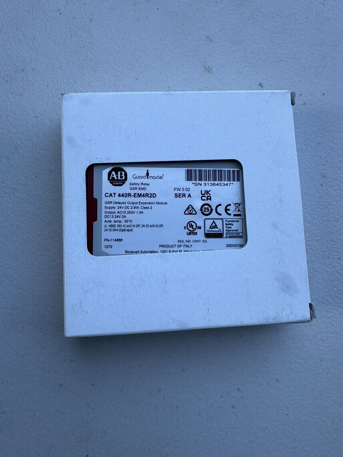 Allen Bradley 440R-EM4R2D Series Guardmaster GSR Delayed Expansion Module EMD - ALLEN BRADLEY