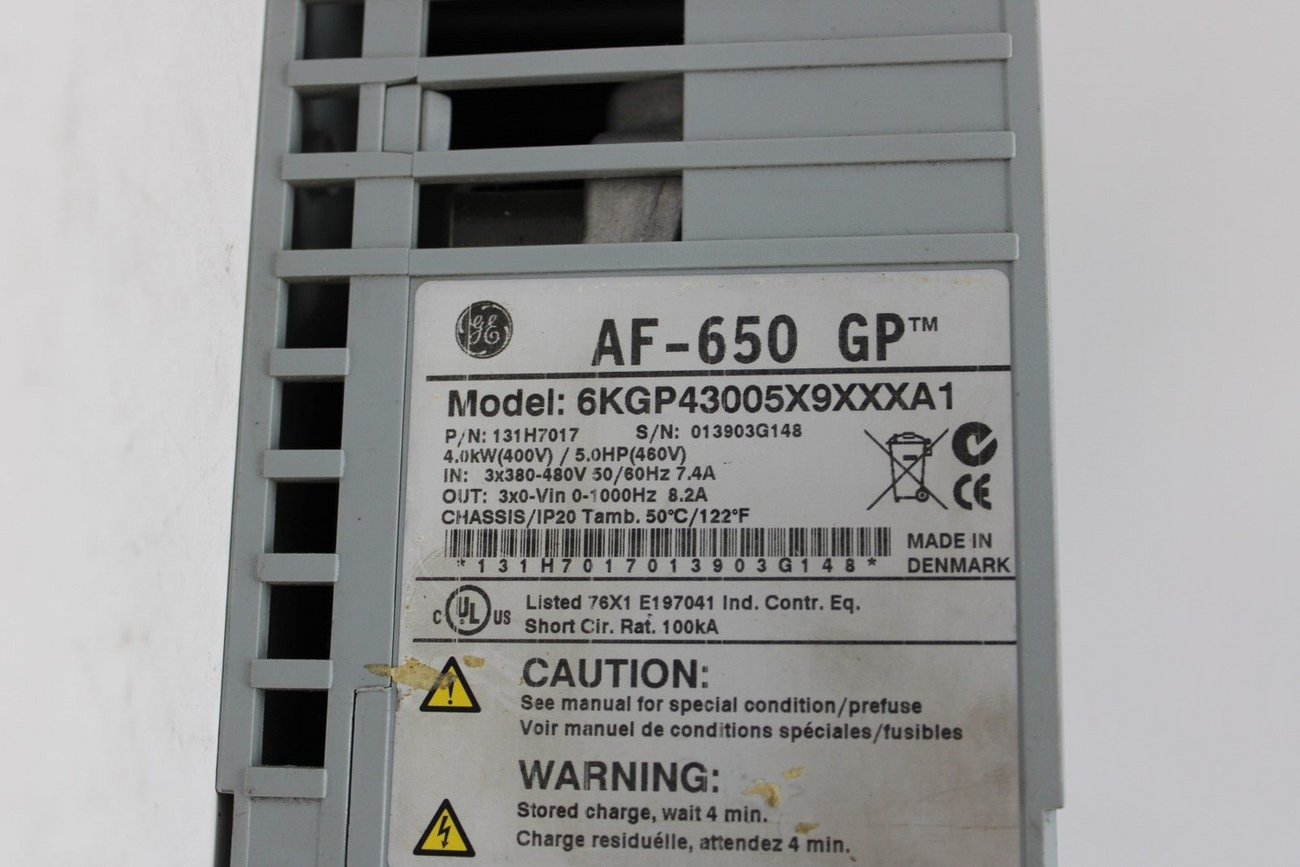 used GE 6KGP43005X9XXXA1 AF-650 GP 5HP AC Drive - GE