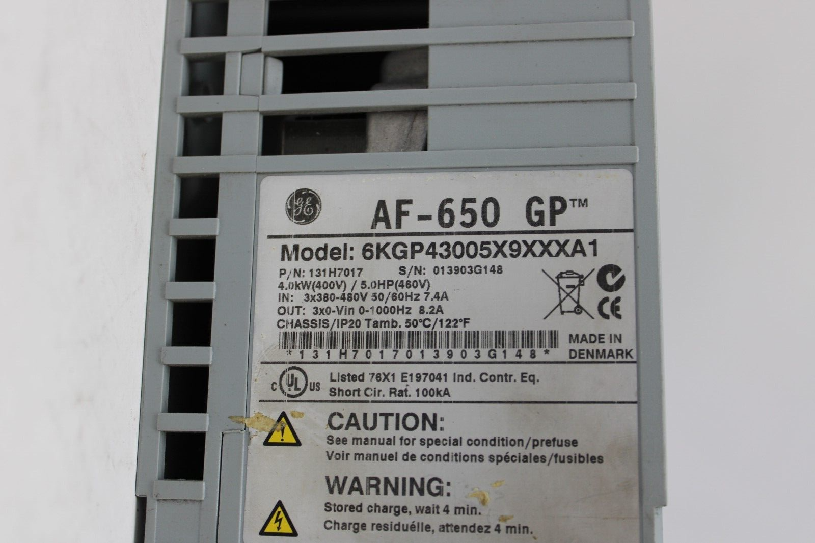 used GE 6KGP43005X9XXXA1 AF-650 GP 5HP AC Drive