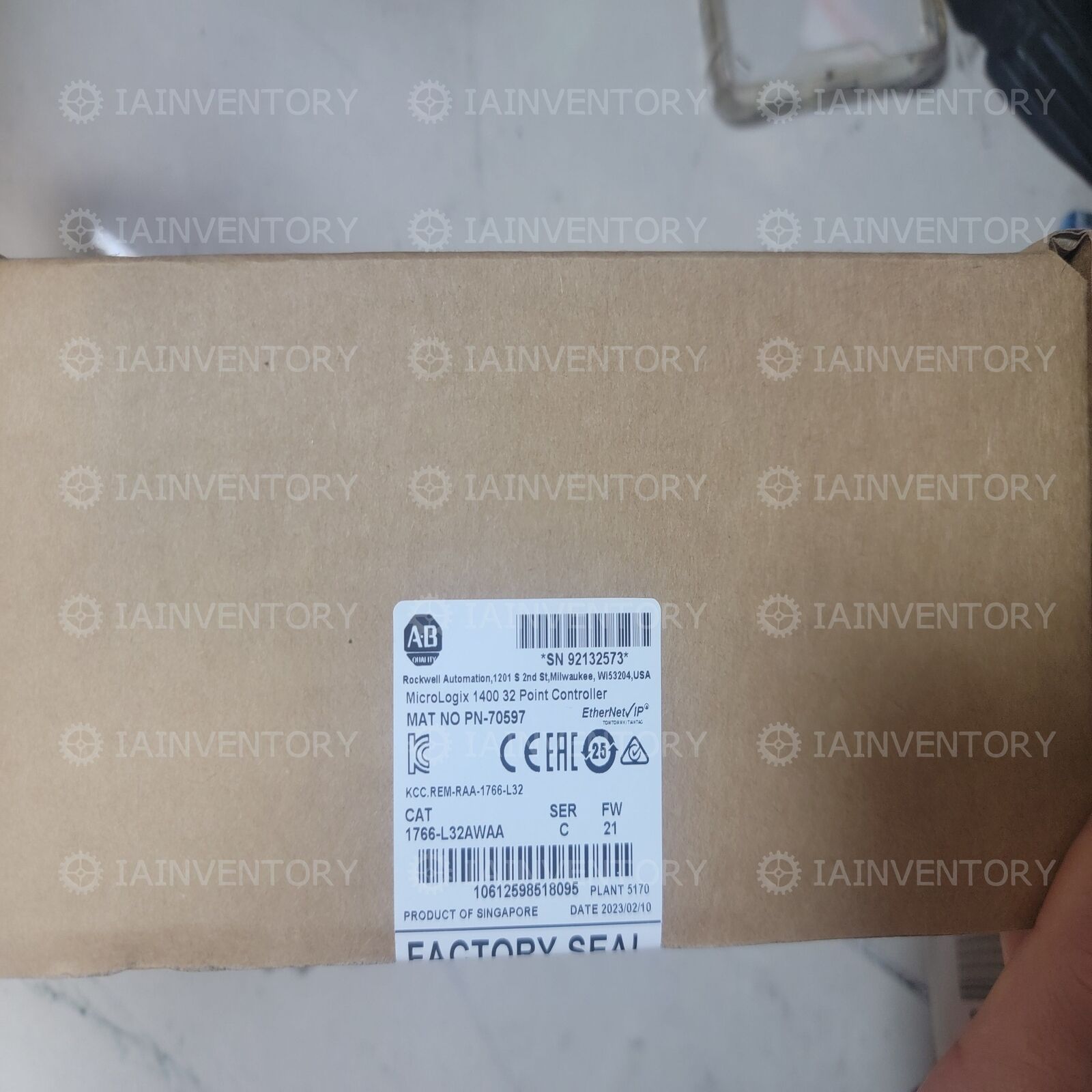 Allen-Bradley 1766-L32AWAA 32 Point Controller - ALLEN-BRADLEY