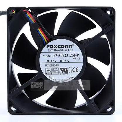 Foxconn PVA092J12M-P 9032 DC12V 0.95A 9CM 4-Wire PWM Mute Cooling Fan