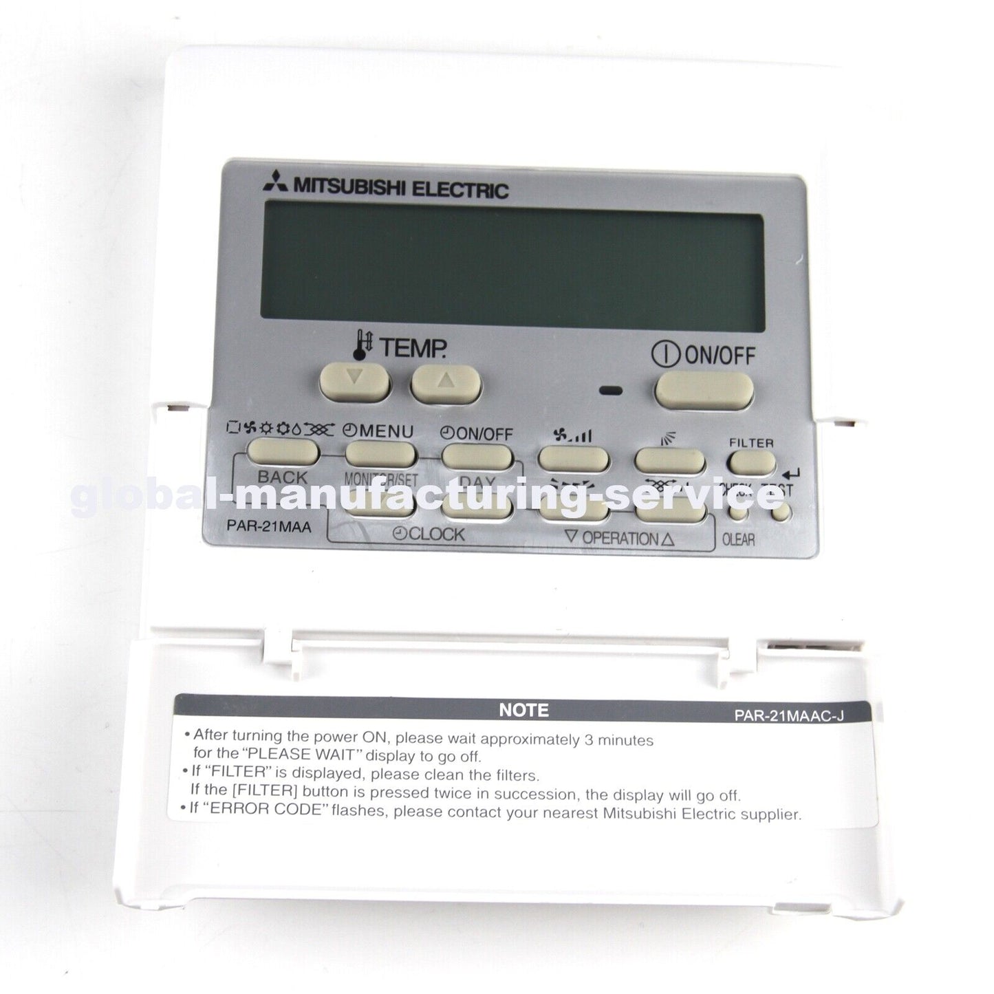 MITSUBISHI PAR-21MAA Central Air Conditioning Wire Controller - MITSUBISHI