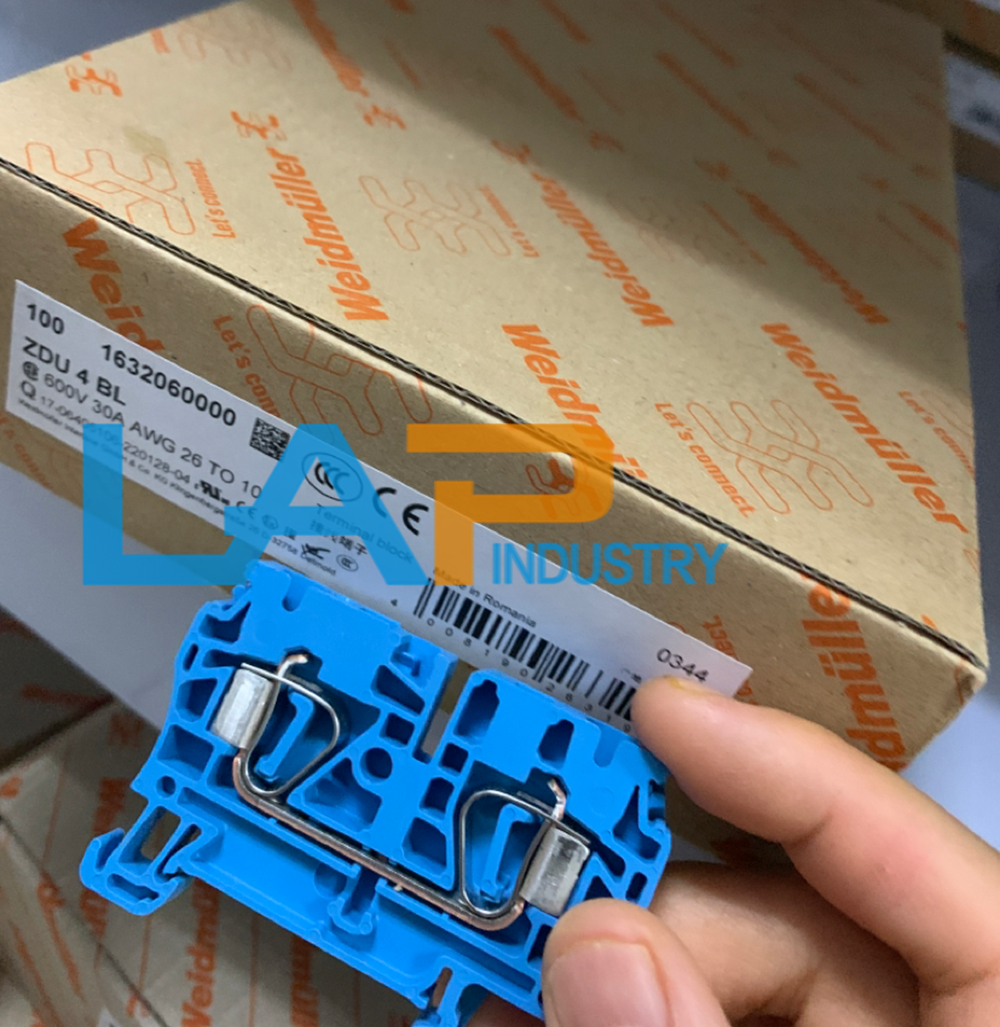 100PCS Weidmuller ZDU 4 BL Blue Terminal Block 1632060000 - WEIDMULLER