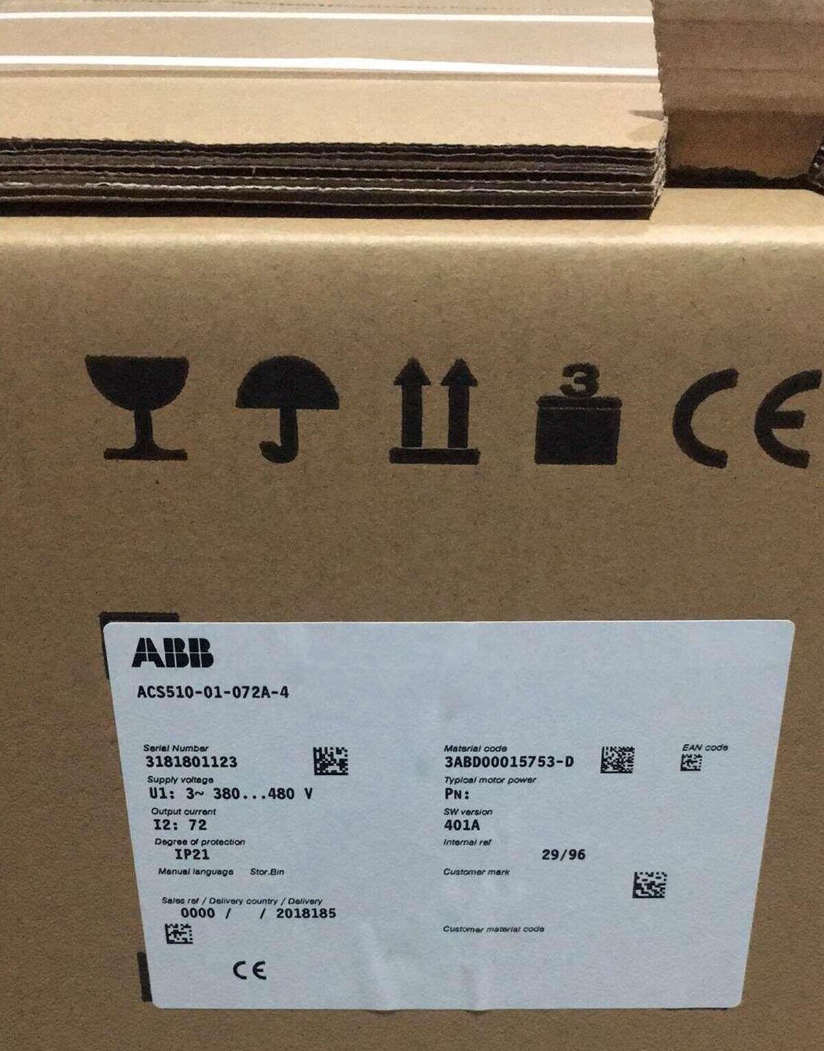 new ACS51001072A4 ABB 37kW - ABB