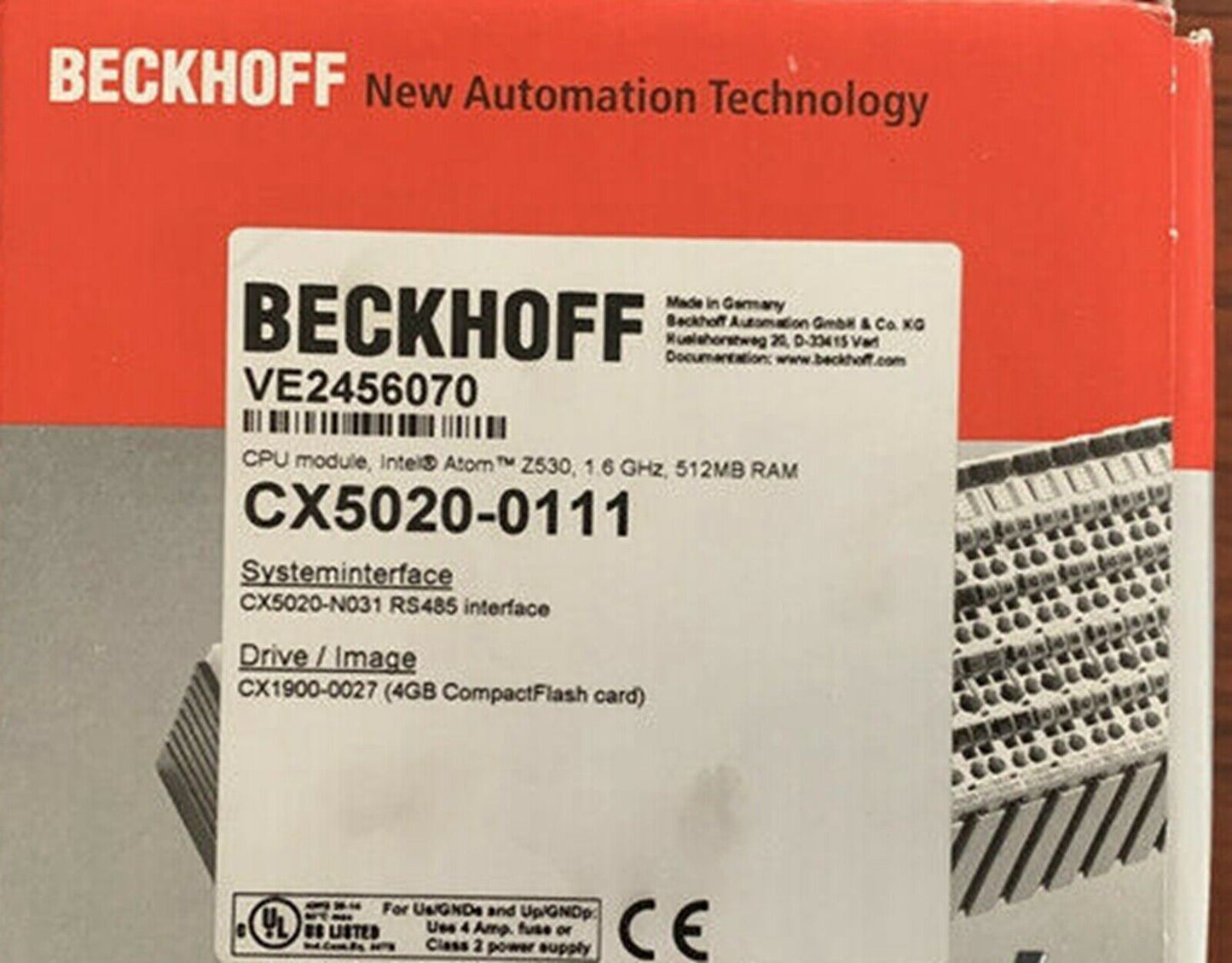 BECKHOFF CX5020-0111 CPU Module Replacement - BECKHOFF