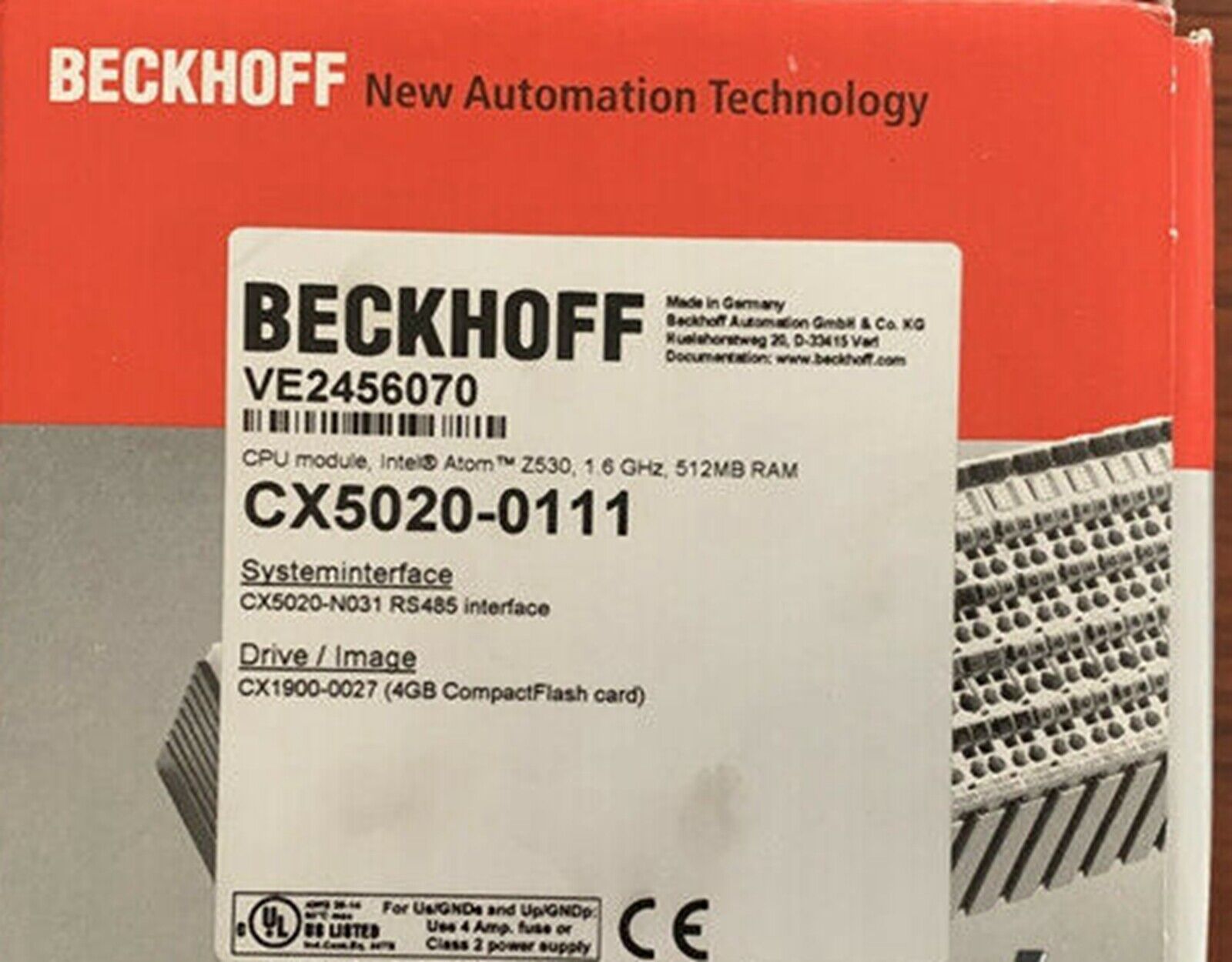 BECKHOFF CX5020-0111 CPU Module Replacement - BECKHOFF