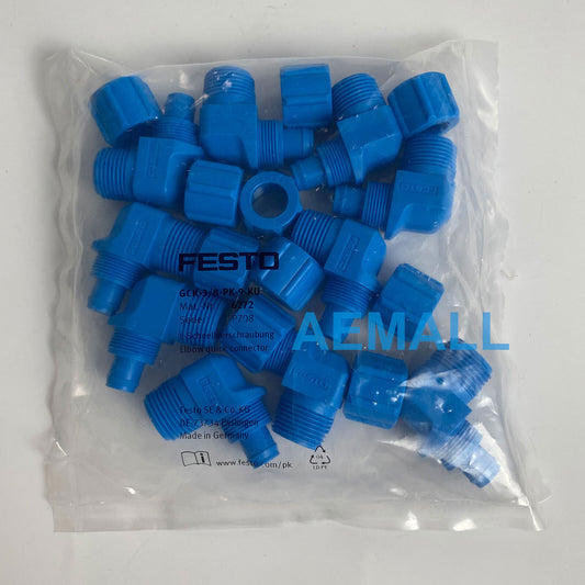 10pcs  Festo GCK-3/8-PK-9-KU 6272 Elbow Quick Connector
