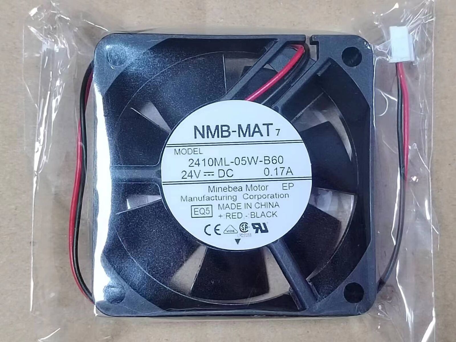 new NMB 2410ML-05W-B60 6025 24V 0.17A 60mm 2-wire inverter fan NMB