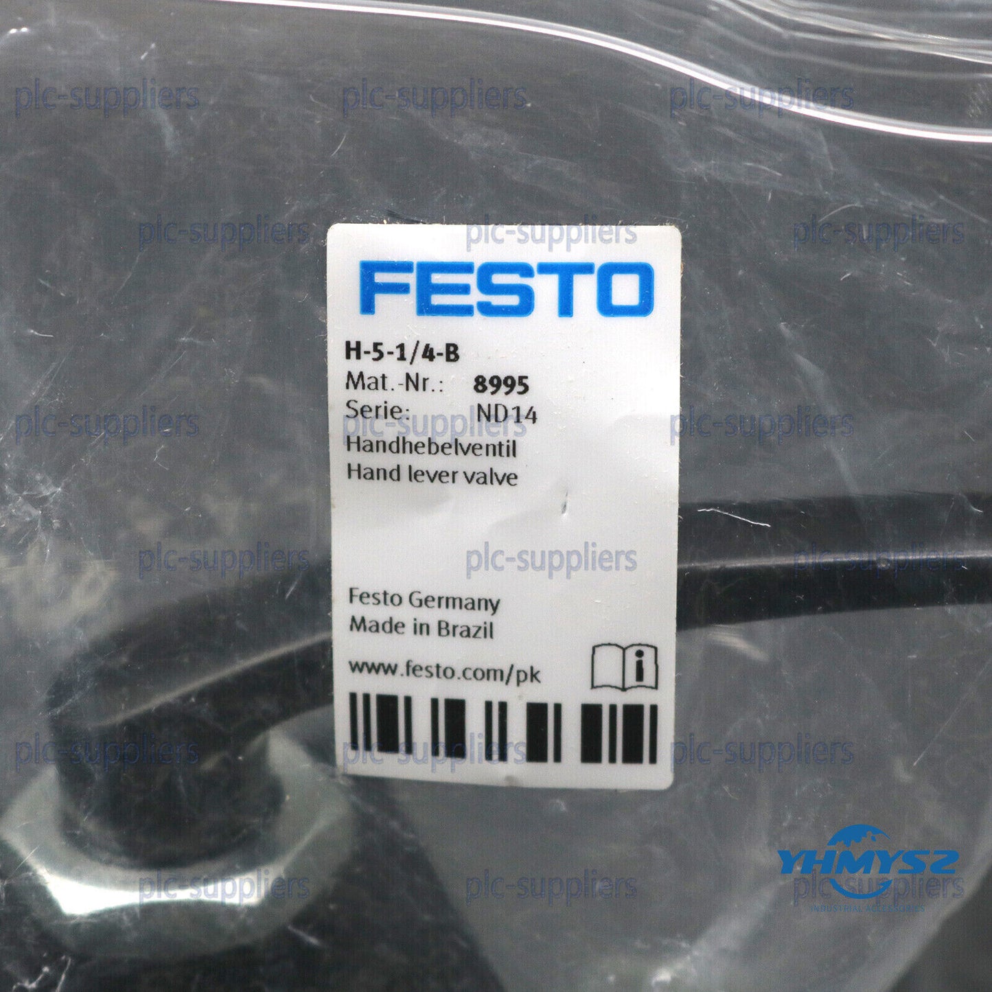 New 1PC Festo Hand Lever Valve H-5-1/4-B 8995 Stock - FESTO