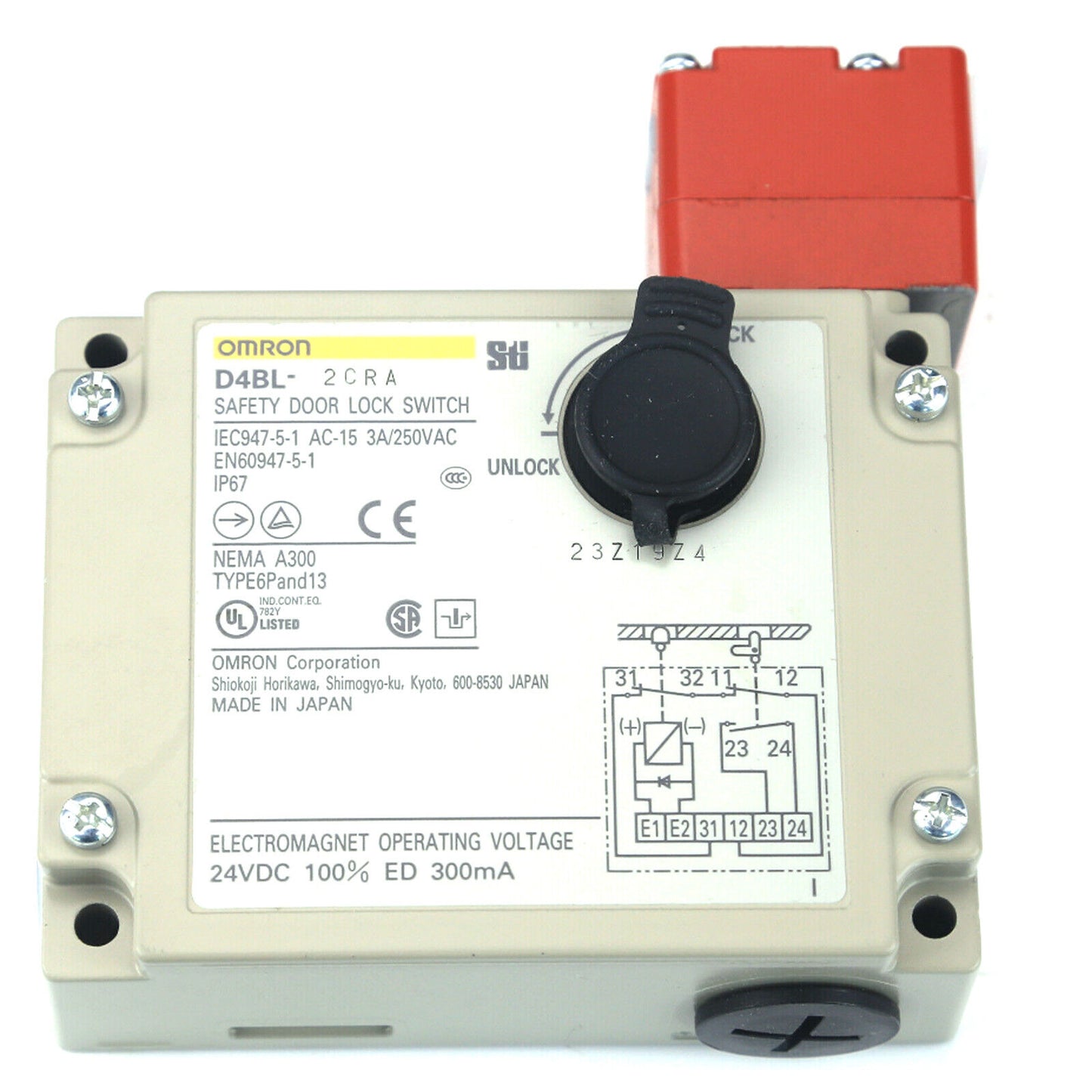 OMRON Guard Lock Safety Door Switch D4BL-2CRA - OMRON