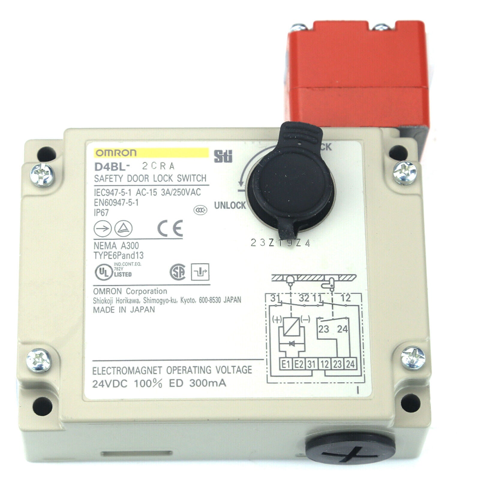 OMRON Guard Lock Safety Door Switch D4BL-2CRA - OMRON