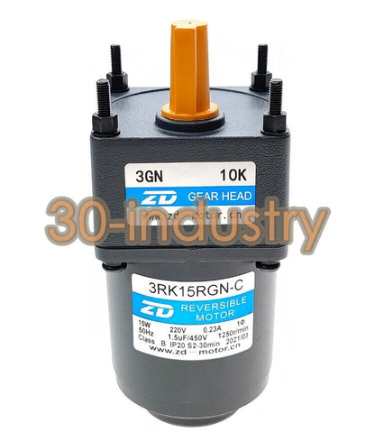 ZD 3RK15RGNC Gearhead Motor 15W 220V 0.23A Specifications - ZD
