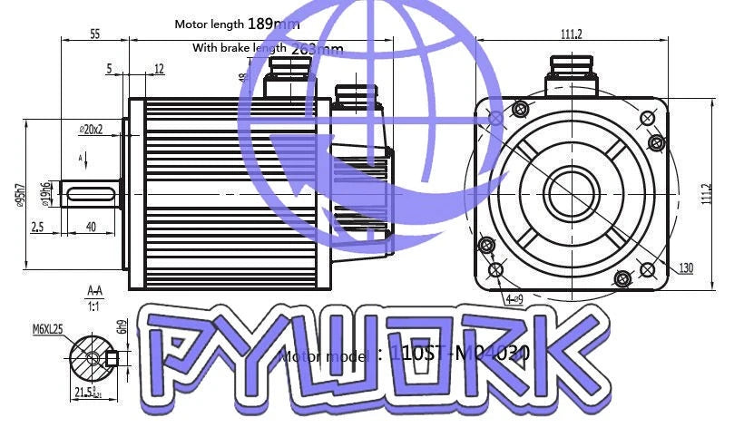 1PCS AASD series AC servo motor 110ST-M04030