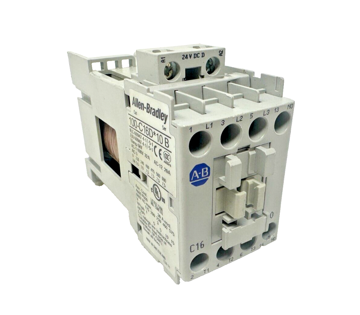 used Allen Bradley 100-C16DJ10 Contactor 100-C16D*10 24V DC Diode Coil - ALLEN BRADLEY