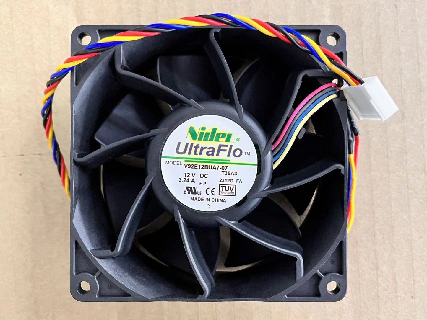 new 1 PCS NIDEC Fan V92E12BUA7-07 DC12V 3.24A 92*92*38mm 4 PIN