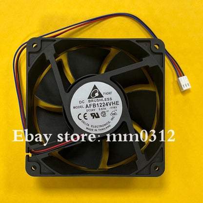 new Delta AFB1224VHE DC24V 0.57A 120*38MM 3-Wire Axial Cooling Fan