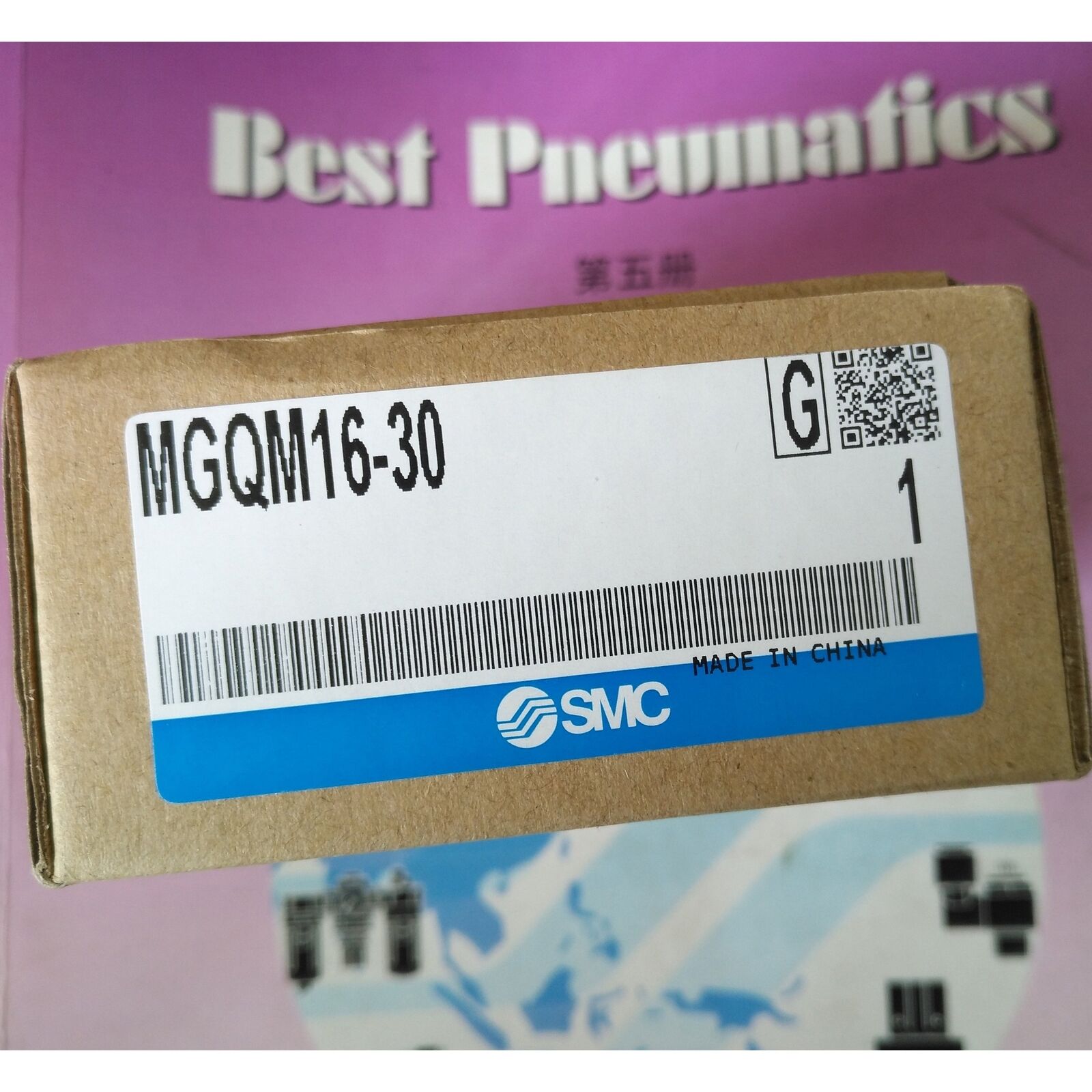 1PC SMC Thin Guide Rod Cylinder MGQM16-30 - SMC
