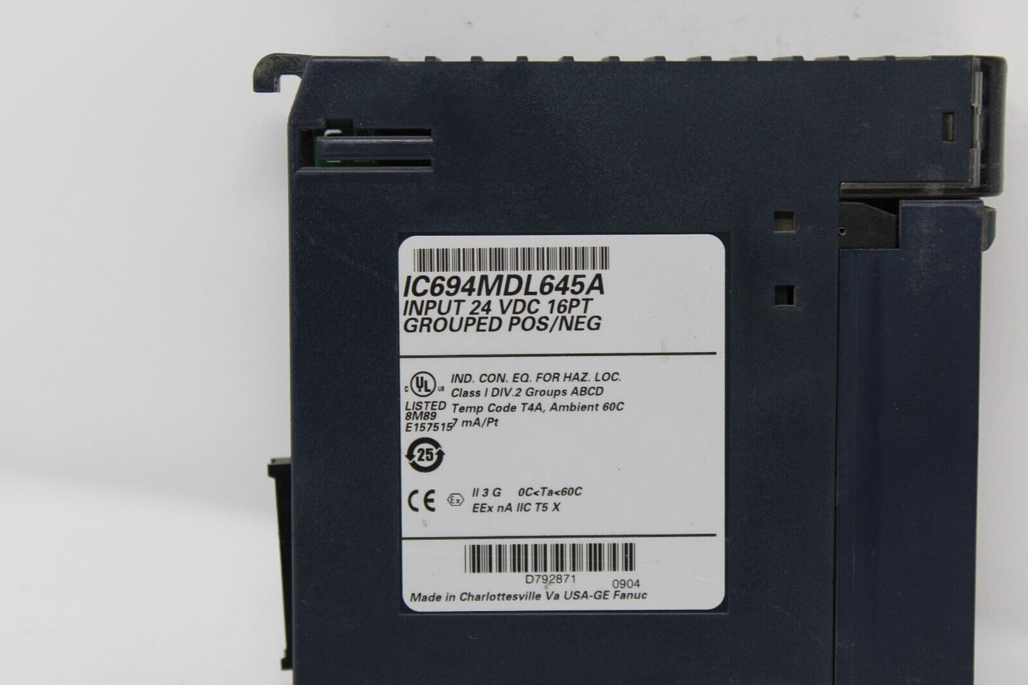 used GE Fanuc IC694MDL645A Input Module *No Door - GE FANUC