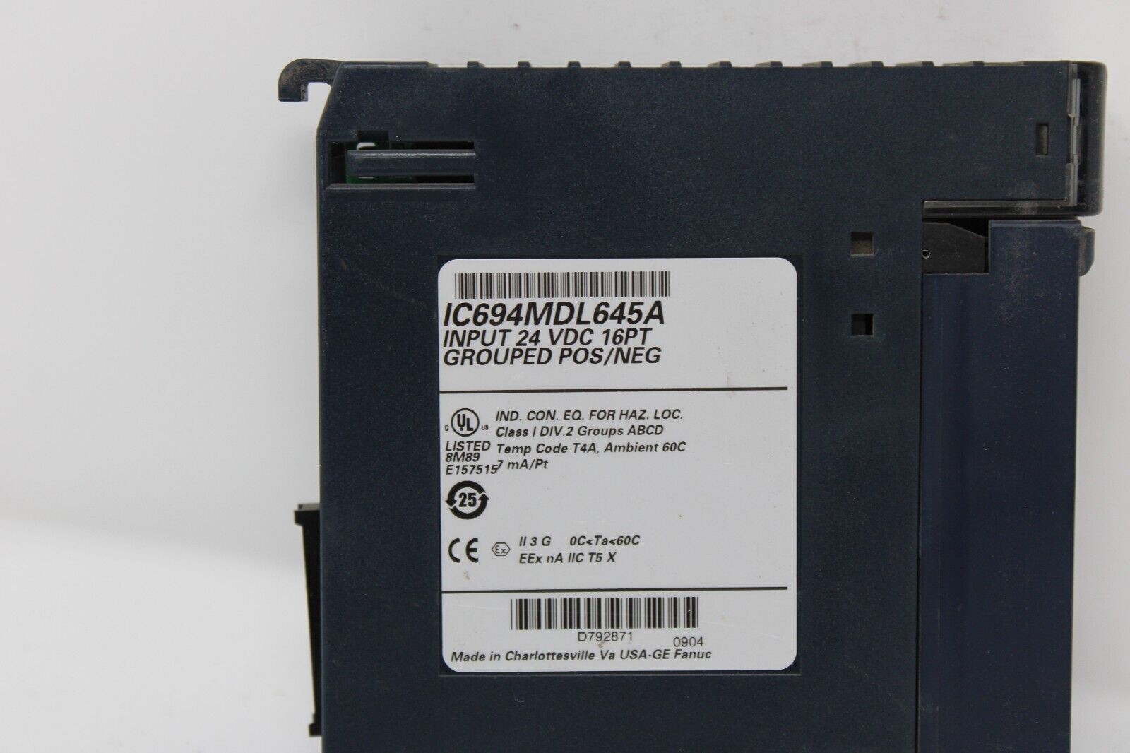 used GE Fanuc IC694MDL645A Input Module *No Door - GE FANUC