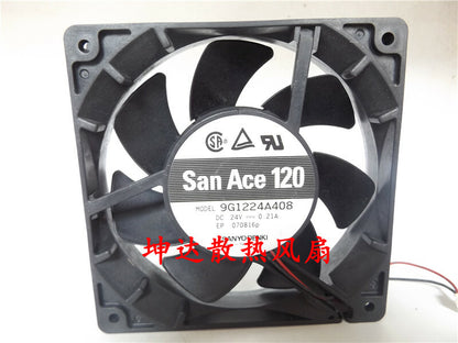 1pcs SANYO 9G1224A408 24V 0.21A 2-wire inverter cooling fan