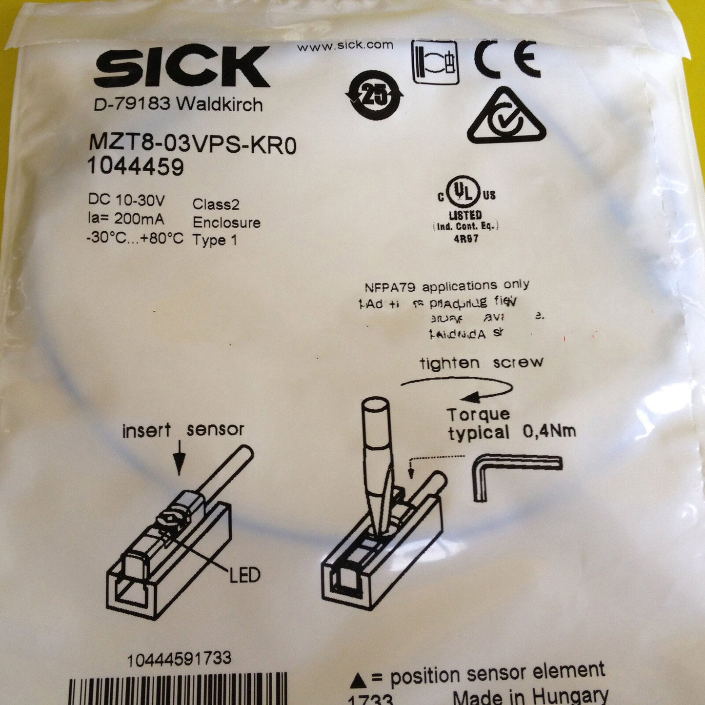 1PC SICK Photoelectric Sensor MZT8-03VPS-KR0 Stock Available - SICK