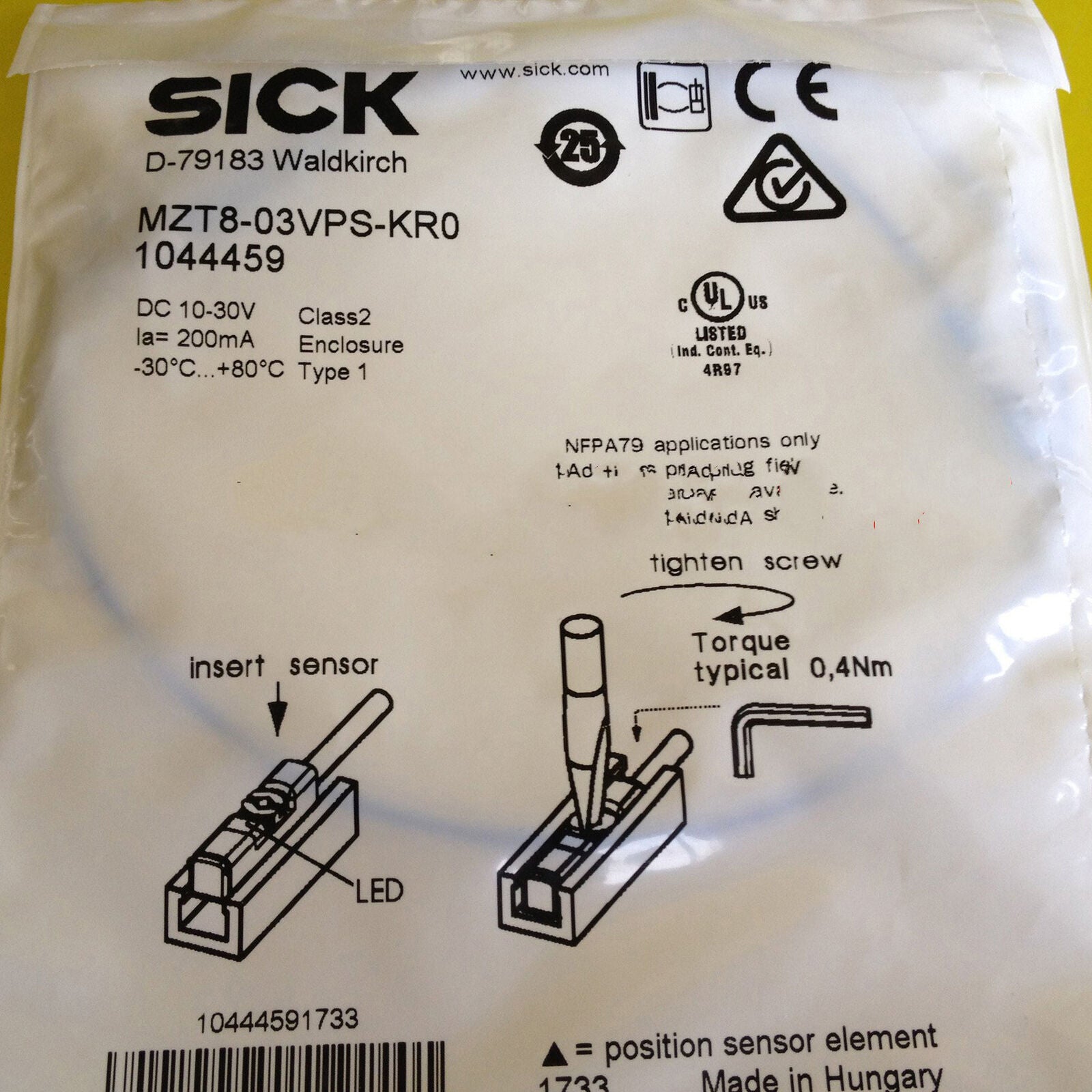 1PC SICK Photoelectric Sensor MZT8-03VPS-KR0 Stock Available - SICK