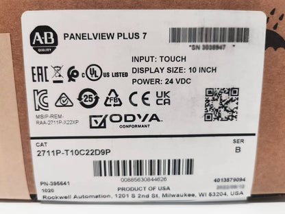 Allen-Bradley 2711P-T10C22D9P PanelView Plus 7 Graphic Terminal - ALLEN-BRADLEY