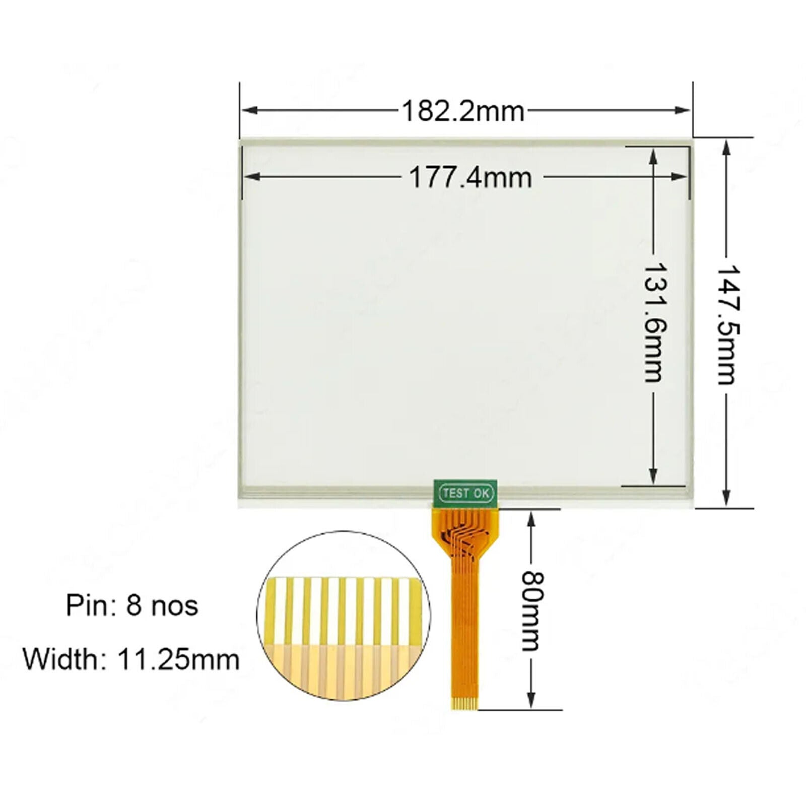 new In Box GT GUNZE G08401 Touch Screen Glass 8.4inch - GT GUNZE