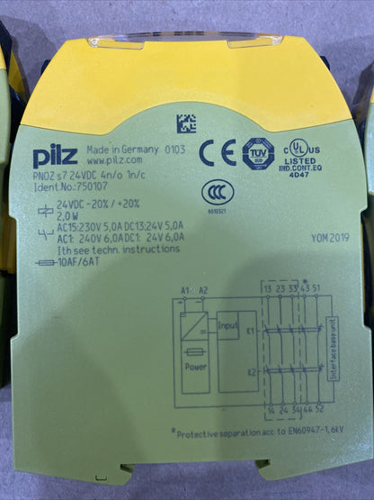 PILZ Safety Relay 750107 PNOZ-S7-24VDC-4N/O-1N/C - PILZ